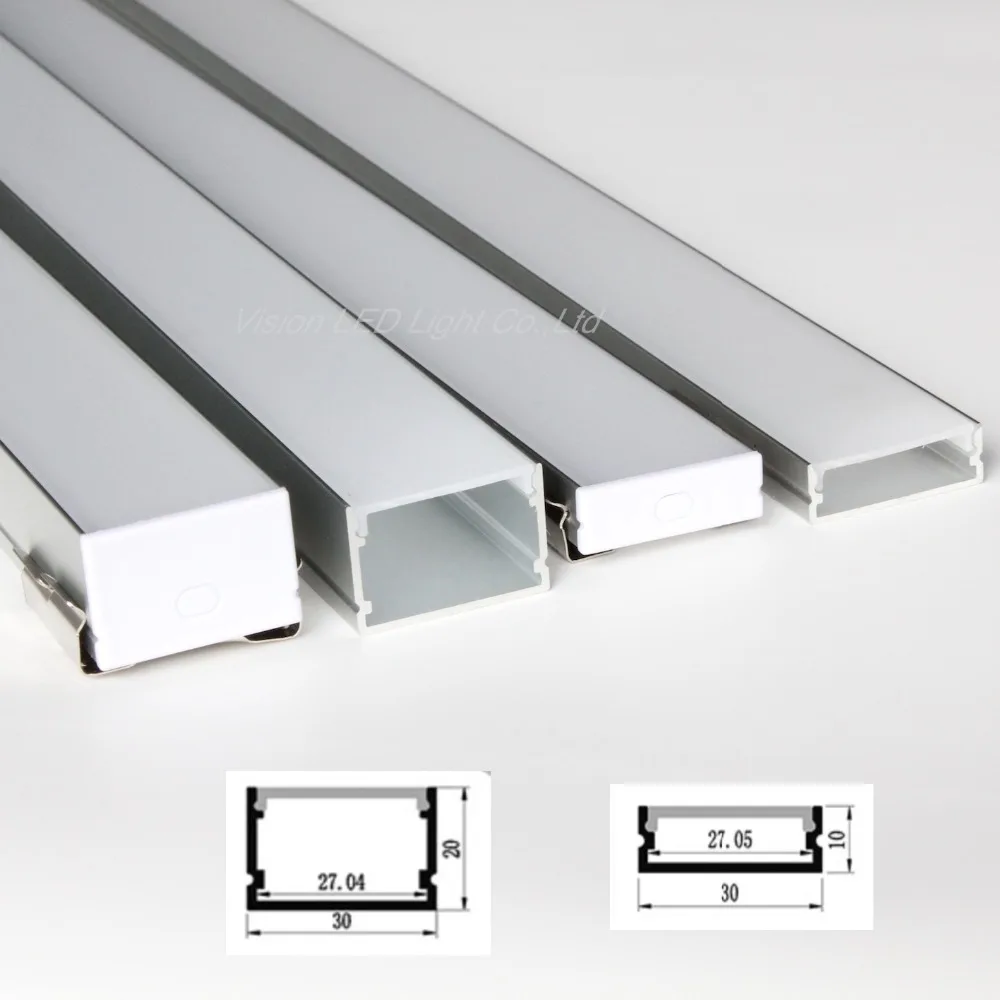 20m(10pcs) a lot, 2m per piece, wide aluminum profile for led double row strips, two row led strips light 5050 3528 2835