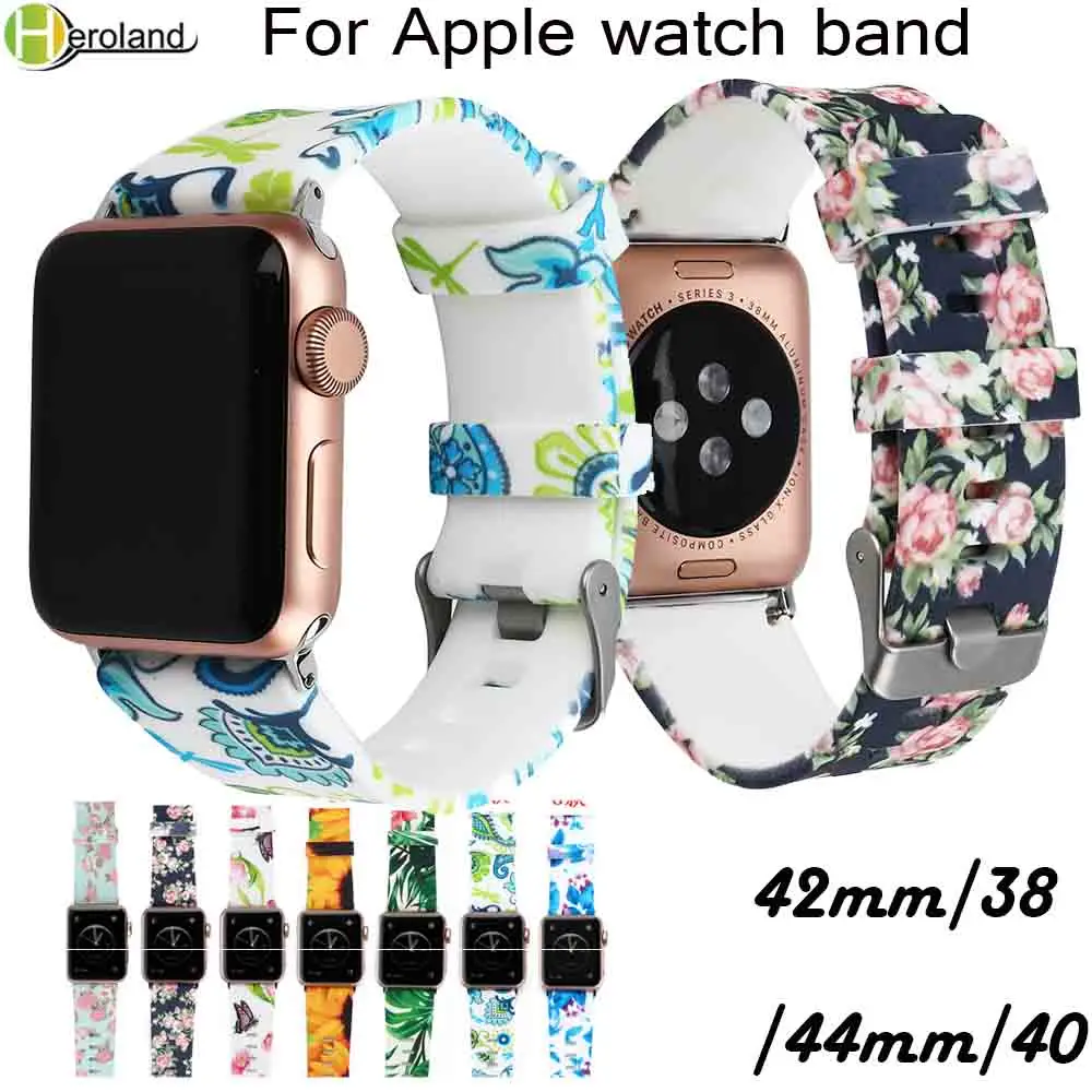 Новый модный спортивный ремешок для Apple Watch 38 мм 42 40 44 сменный iWatch Band Series 4 3 2 1