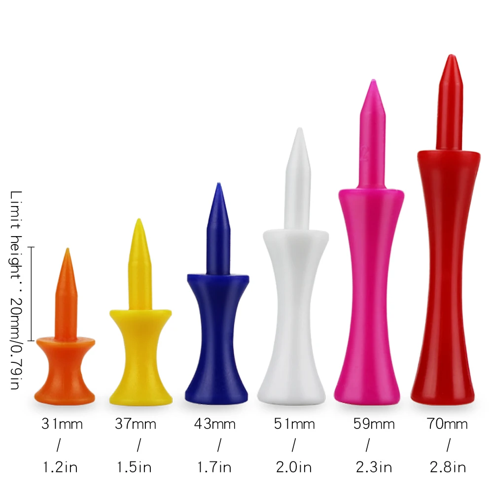 Пластиковые Тройники для гольфа упаковка из 50 понижающих тройников красочные