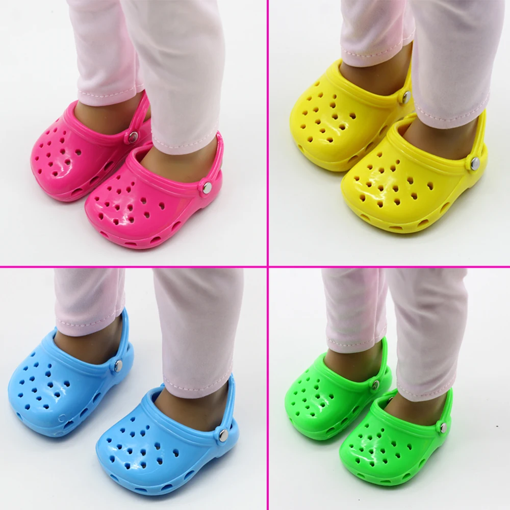 1 пара модных резиновых пляжных сандалий тапочки для 18 дюймовой куклы аксессуары