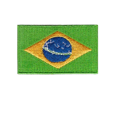 Brazil South American flag embroidery iron on patches for clothing - Цвет: Brazil