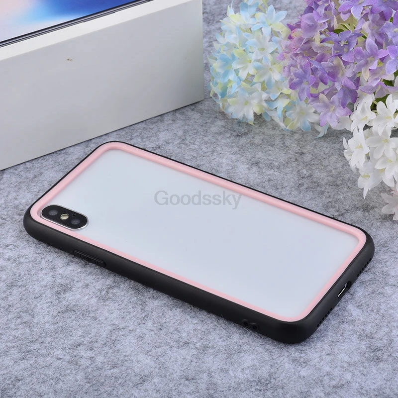Тонкий силиконовый чехол-бампер для iPhone 6, 6 S, 7, 8 Plus, Защитная мягкая рамка для iPhone X, XR, Xs, Max, противоударный бампер, Fundas Capa