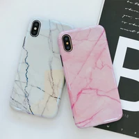 marble stone granite pattern soft tpu luxury phone cover back case for apple iphone x xr xs max 8 7 6 6s plus white pink blue