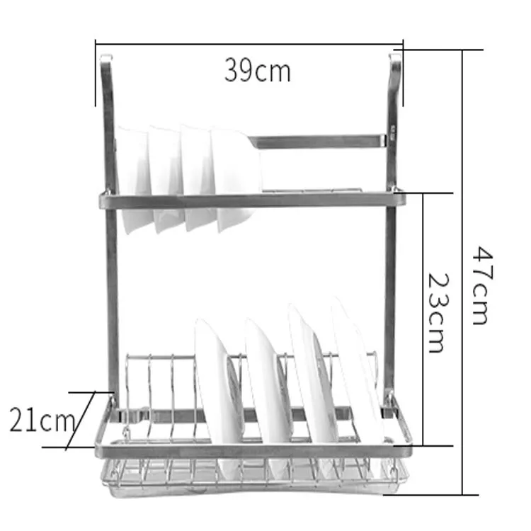 

304 stainless steel double stainless steel bowl rack drain rack kitchen racks receive bowl and plate supplies