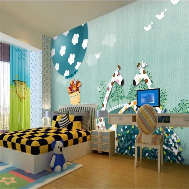 Пользовательские Водонепроницаемые Большие Настенные зеленые обои тканевые 3D