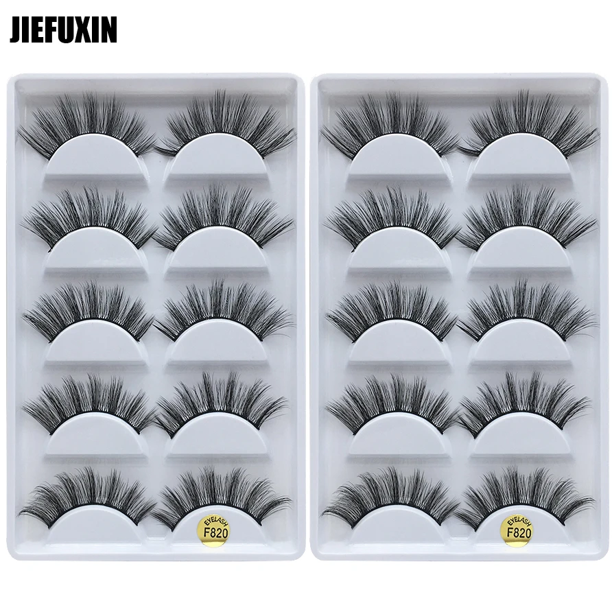 F820(10pairs) 10 пар/партия ресницы ручной работы 3d норковые ресницы натуральные длинные мягкие норковые ресницы накладные ресницы макияж искусственные накладки - Длина: F820(10pairs)