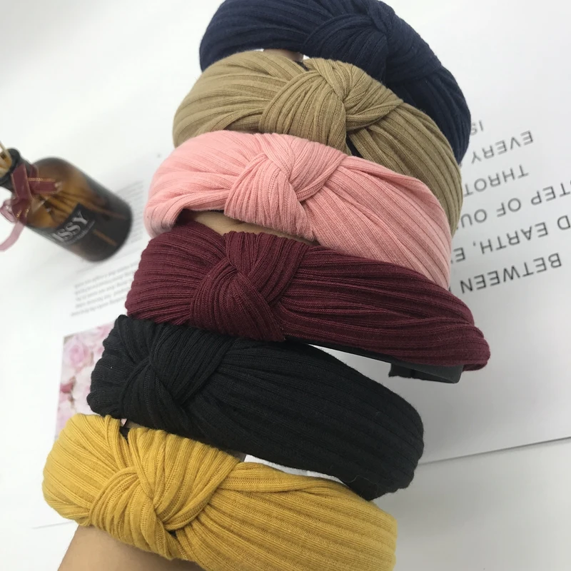 Топ узел Тюрбан Эластичная Повязка На Голову аксессуары для волос девочек не