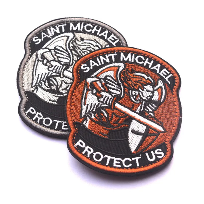 Team souvenirs Embroidery Patch Saint Michael Protect Us Morale Patch Saint Michael Tactical Combat Guardian Angel St.Michael