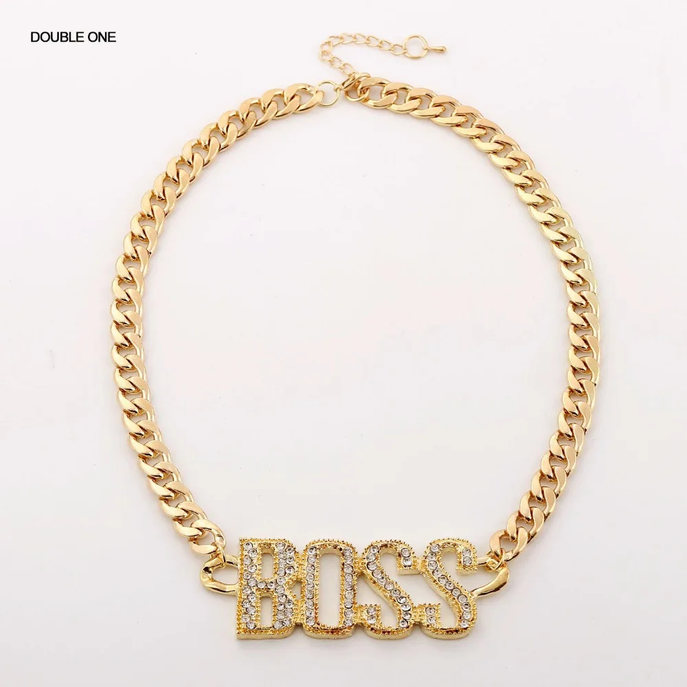 Трендовое ожерелье в стиле хип хоп с надписью из кристаллов|crystal necklace|necklace