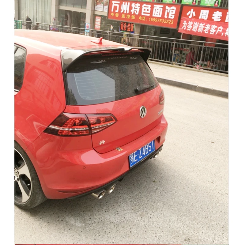 Карбоновое волокно задний багажник крыша спойлер окно крыло для Volkswagen VW Golf7 VII MK7 7
