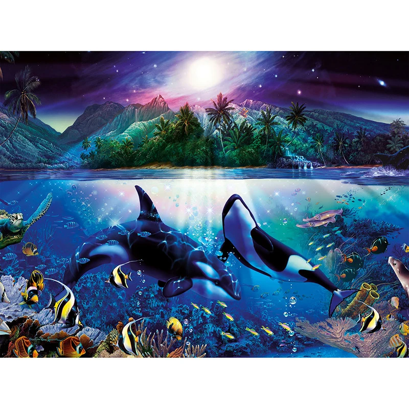 Полная квадратная Алмазная 5D сделай сам: подводный мир вышивка крестиком на