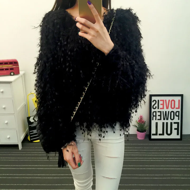 2020 Top Fashion New Women free Shipping 2021 Autumn And Winter Sweet Sweater Handmade Tassel Knit Long-sleeved | Женская одежда