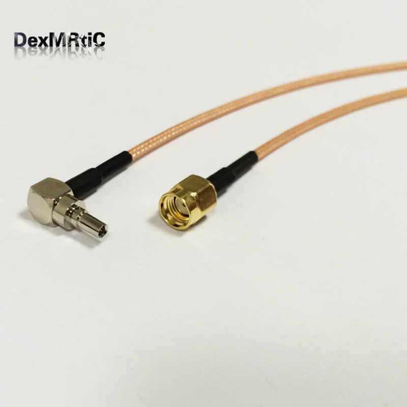 Адаптер модемного адаптера HUAWEI 3G CRC9 штекер с прямым углом к RP SMA кабель pigtail RG316 15