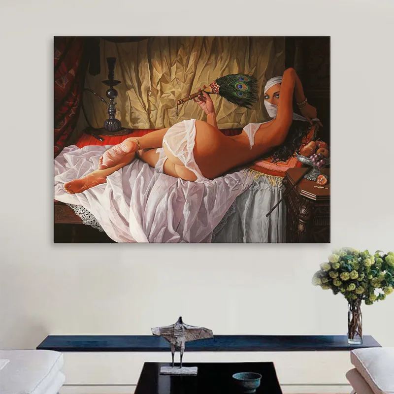 Любители обнаженная картина маслом Сексуальная Wall Art картина маслом Обнаженная Женщины картина маслом на холсте Высокое качество ручной росписью Живопись 33
