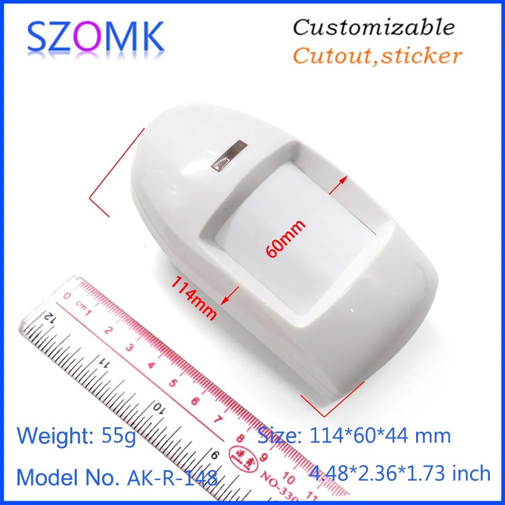 1 piece 114*60*44mm new design plastic enclosure for wireless outdoor PIR motion detector instrument housing with lens | Обустройство