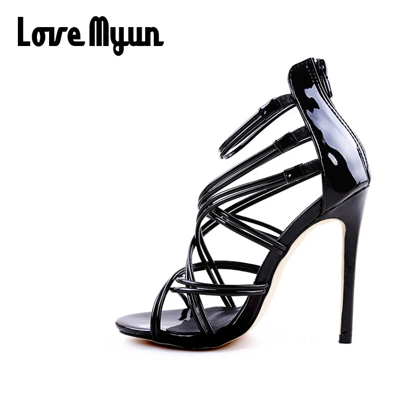 

Summer Sandals Ankle Strap Woman Sandals High Heels Band high quality Gladiator Sandals Dress Pumps Super high heels 11cm PB-17