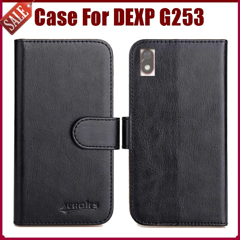 Горячая распродажа! Чехол DEXP G253 Новинка 6 Цветов Высокого Качества Переворачивать Кожаный Защитный Коврик для Телефона Баг.