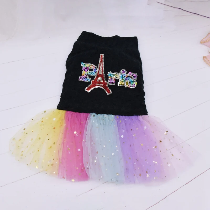 Cute Dog Tutu Dress for Girls Dogs Puppy Princess Dress Colorful Lace Skirt Pet Clothes Wedding Cupcake Apparel for Doggy