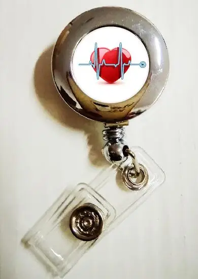 

Sorted Nurse&Doctor & RN Retractable ID Badge Reel with metal clip 17pcs/lot