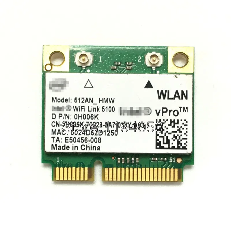 Двухдиапазонный Intel Wifi 5100 512AN_HMW 300 Мбит/с беспроводной 802 11 agn полуразмер Mini PCI e LAN