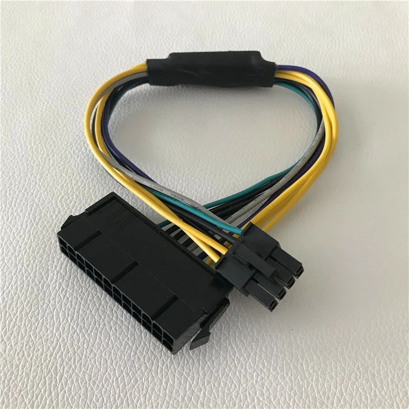 

10psc/lot ATX 24Pin Female to for DELL Optiplex 3020 7020 9020 T1700 Server Motherboard 8Pin Male Adapter Power Cable 30cm