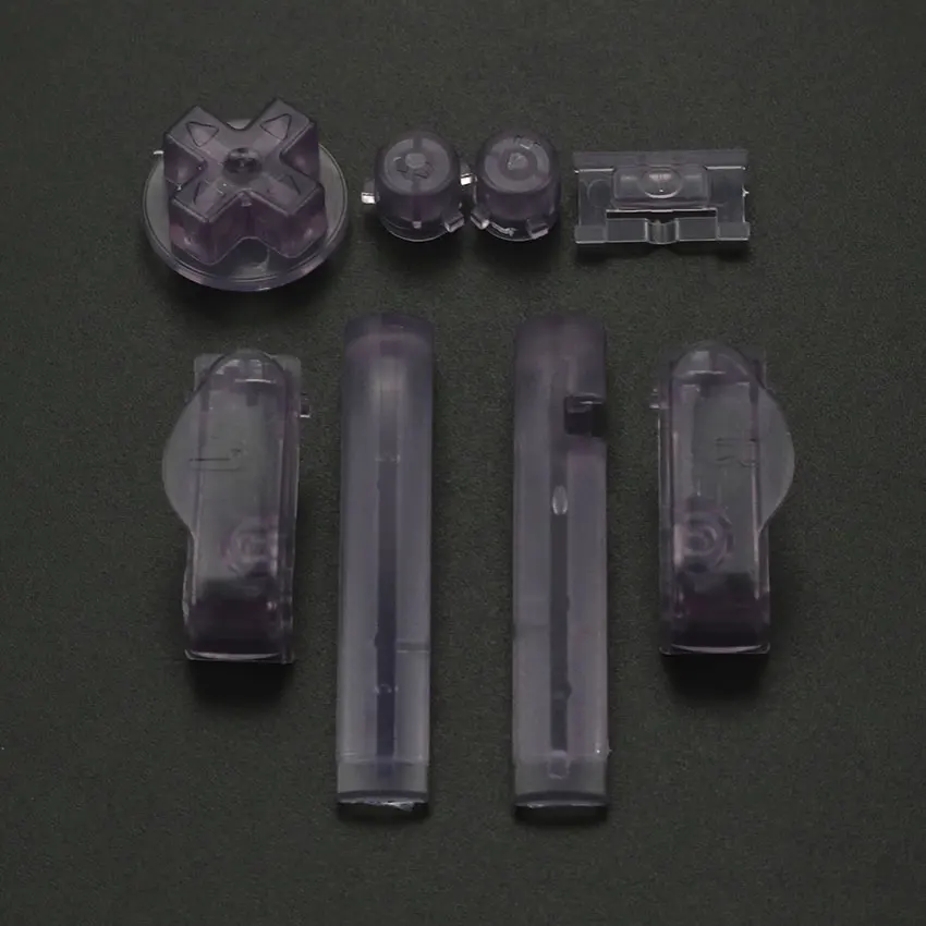 Clear Purple ChengHaoRan многоцветные сменные клавиатуры L R A B кнопки для Gameboy Advance кнопки рамка для GBA D колодки кнопка включения и выключения питания - Цвет: Clear Purple