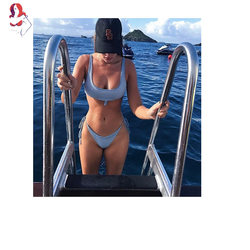 UCHIHA LQ бикини простой с однотонной шнуровкой Maillot De Bain Homme Fatos Banho Senhora комплект 2017|set