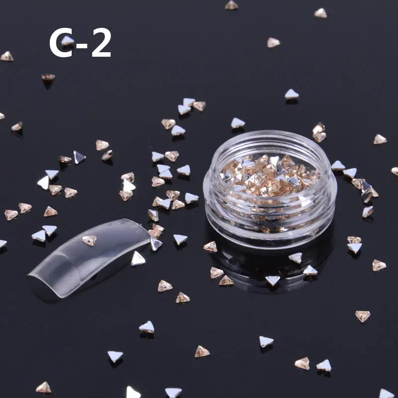 1 коробка Стразы ab Crystal камешки для дизайна ногтей Стразы Фольга задняя крышка для Naill алмазы блестящие сандалии с украшениями, советы 24 Цвета на выбор - Цвет: C2