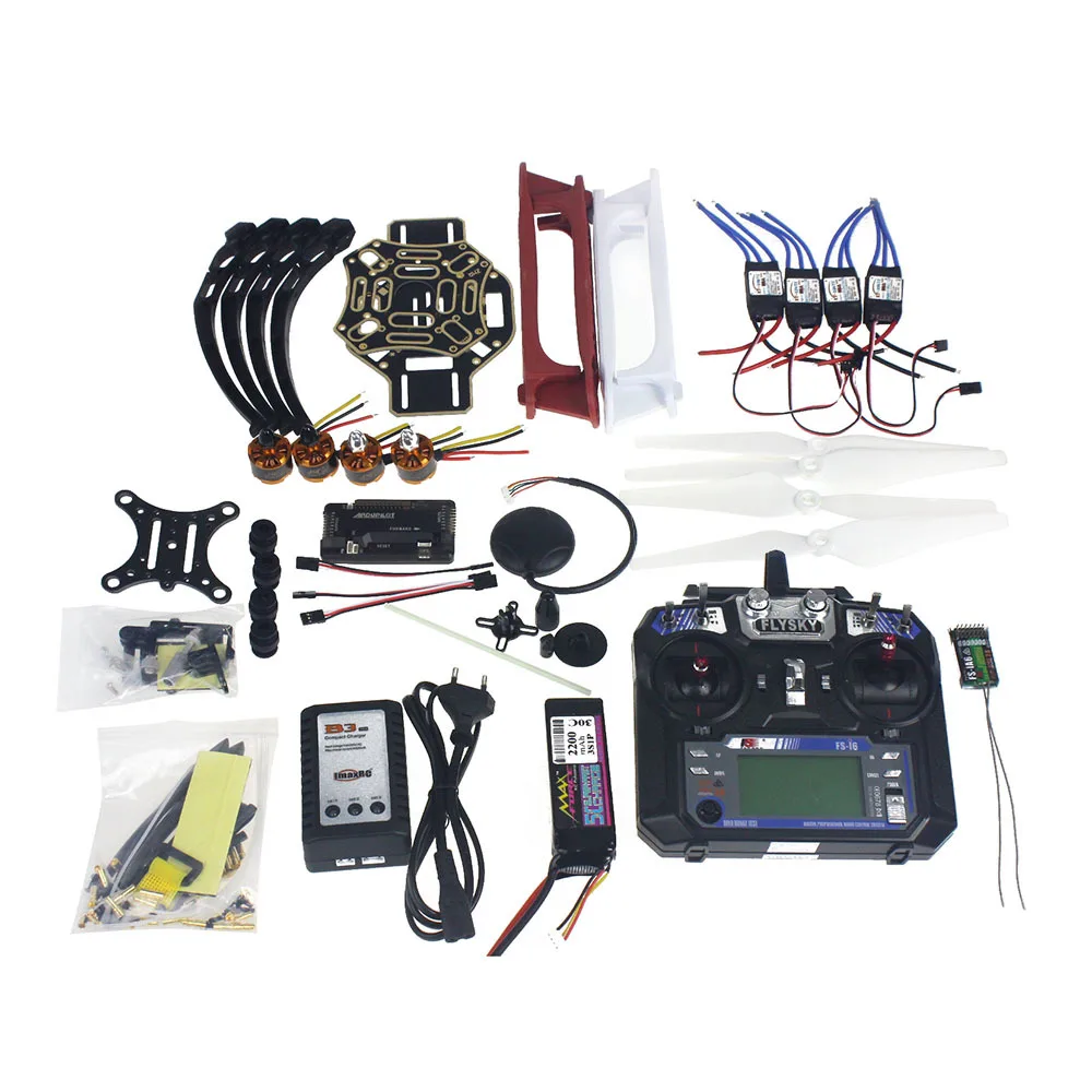 Полный комплект для радиоуправляемого дрона квадрокоптера самолета с рамкой GPS