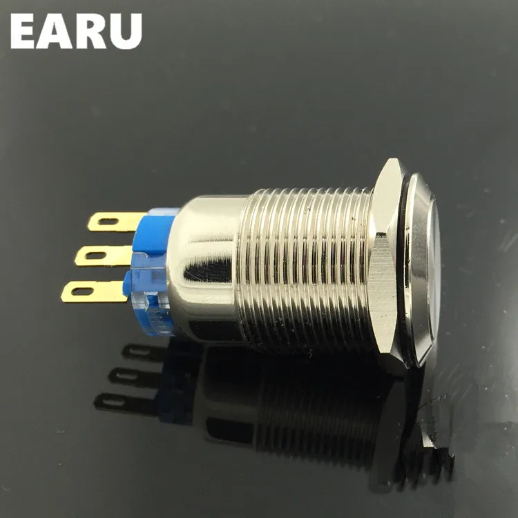 19 мм Мгновенный дверной звонок звуковой сигнал кнопка переключатель из