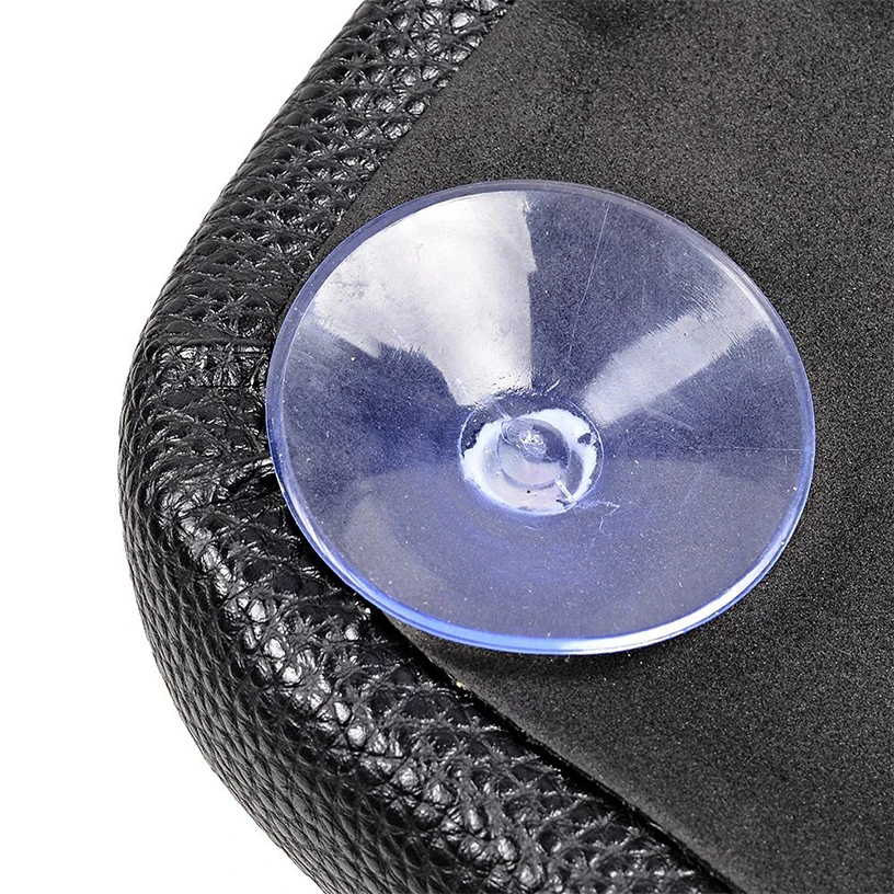 

1x Black Rear Fender Passenger Pillion Pad Seat 6 Suction Cup For Harley Custom