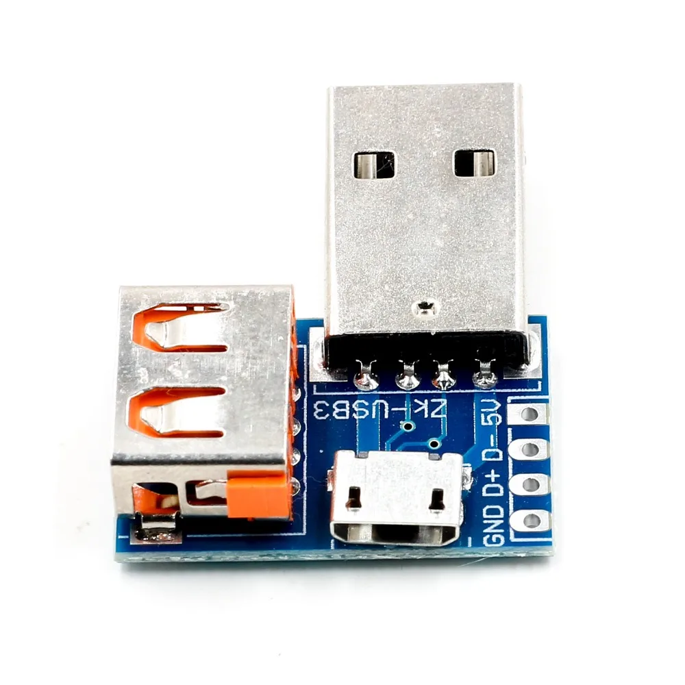 USB конвертер Стандартный USB мама к папа микро USB к 4P клеммный адаптер плата 2,54 мм