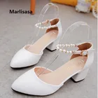 Женские туфли-лодочки на высоком каблуке, из искусственной кожи, с острым носком