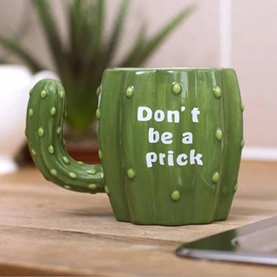 Cactus Cup 2 Креативная керамическая чашка, ручная роспись, 3D кружка, кофейная молочная чашка, кактус, Забавный монстр, Офисная домашняя чашка, емкость 301-400 мл - Color: Cactus Cup 2