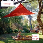 Tenwango Летний новый солнцезащитный сетчатый оттенок треугольный солнцезащитный занавес зеленыйсинийярко-красныйбежевый солнцезащитный козырек от ультрафиолета