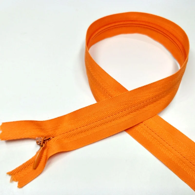 HL 2 шт 50 см 3# невидимые закрытые нейлоновые молнии сумки для одежды Домашний текстиль Швейные аксессуары - Цвет: orange