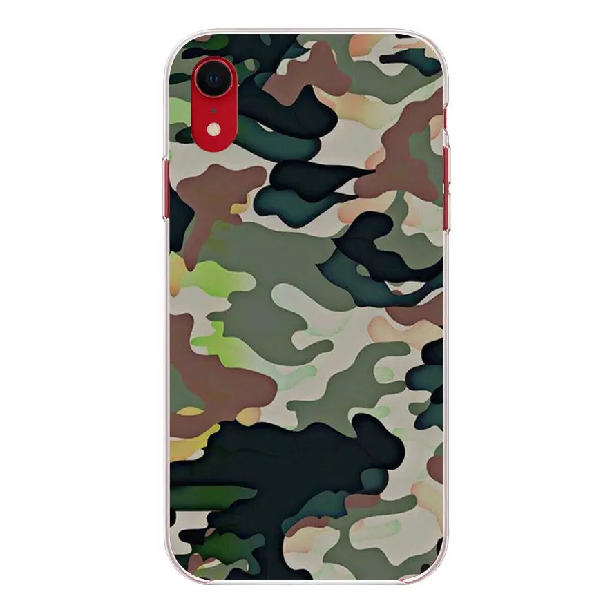 Камуфляжный чехол OUTMI в стиле милитари мягкий силиконовый для мобильных