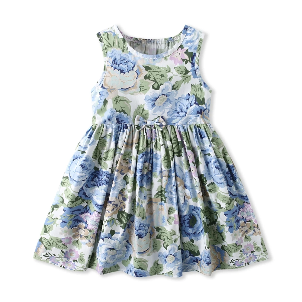 MyLittleOne/2019 г. Винтажное платье с цветочным рисунком для больших девочек от 1 до 16