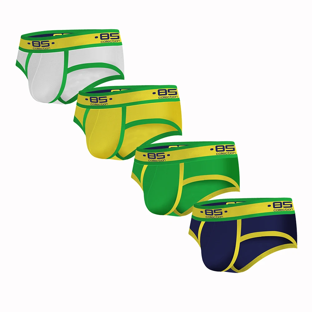 Мужские трусы брифы из сетчатой ткани BS черные дышащие слипы нижнее белье для