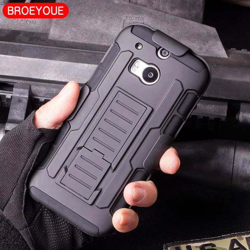BROEYOUE Belt Clip Hard Case For HTC ONE M10 M9 M8 M7 Mini M4 Cell Phone Cover Desire 510 530 626 Shockproof |