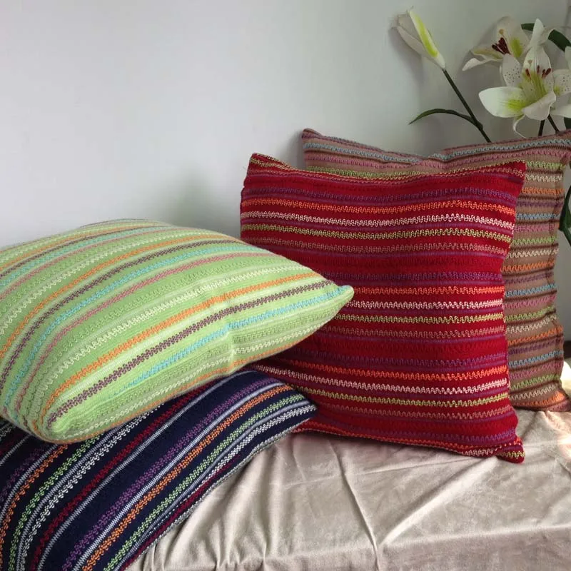 Декоративный Мягкий Вязаный чехол для подушки диванной с волнистым узором|knitted