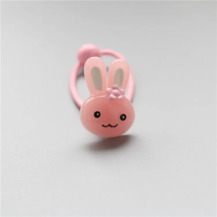 Rabbit 2 шт./лот, эластичные резинки для волос для девочек, яркие цвета, принцесса, мороженое, Кит, веревки для волос, конский хвост, аксессуары для волос, HT075 - Цвет: Rabbit