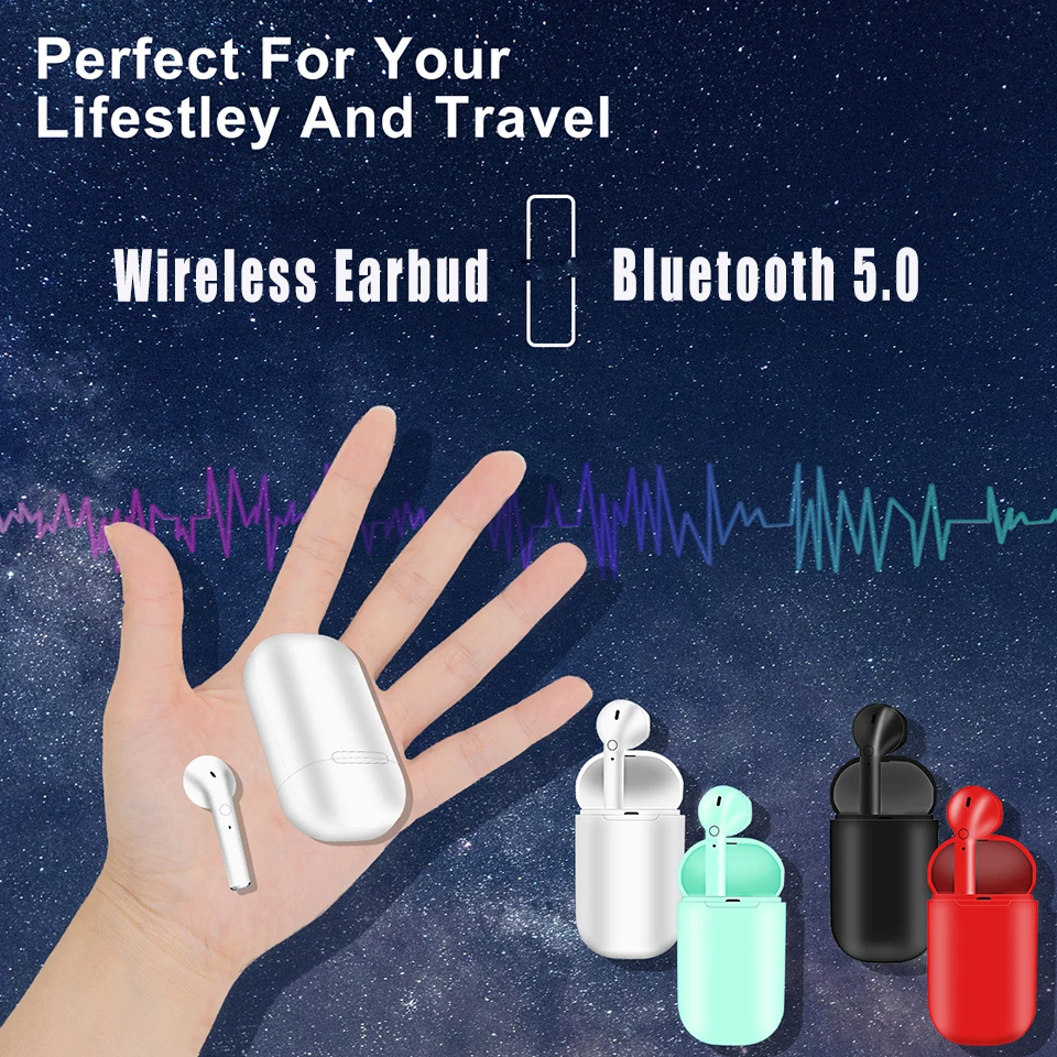 Мини наушники I9s с Bluetooth 5,0, беспроводные наушники с микрофоном, Bluetooth наушники, спортивные наушники с громкой связью, чехол для зарядки, для iPhone iOS