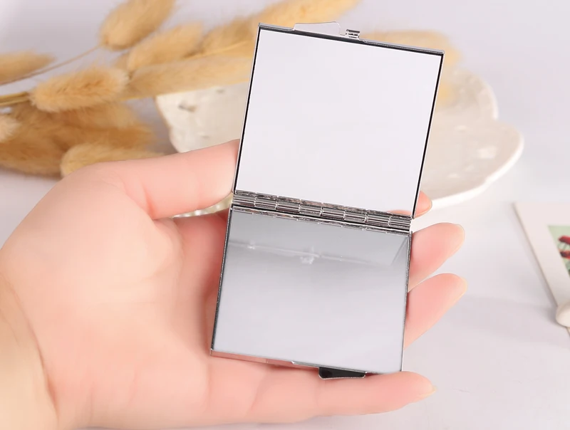 Cute Mini Folding Portable make-up Cosmetic beauty makeup compact pocket mirror women gifts bling crystal rhinestone bowknot | Дом и сад