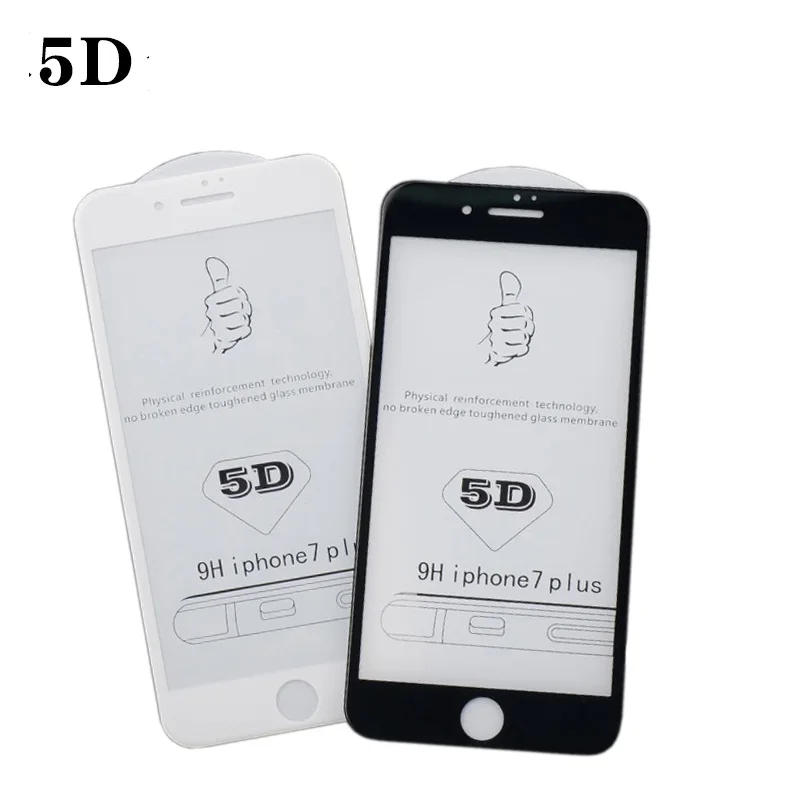 5D изогнутый экран протектор для iPhone 7 6 Plus Edge полное покрытие пленка 6S Закаленное