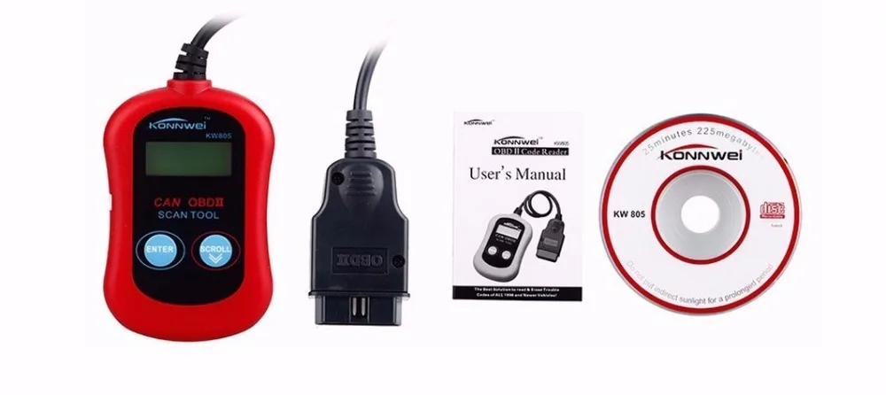 KONNWEI KW805 автомобильный считыватель кодов CAN BUS OBD2 OBDII диагностический инструмент