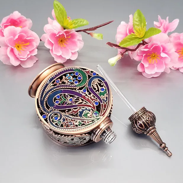 Серебряные винтажные пустые флаконы для духов 1 шт. 12 м бронзовый сплав Арабская