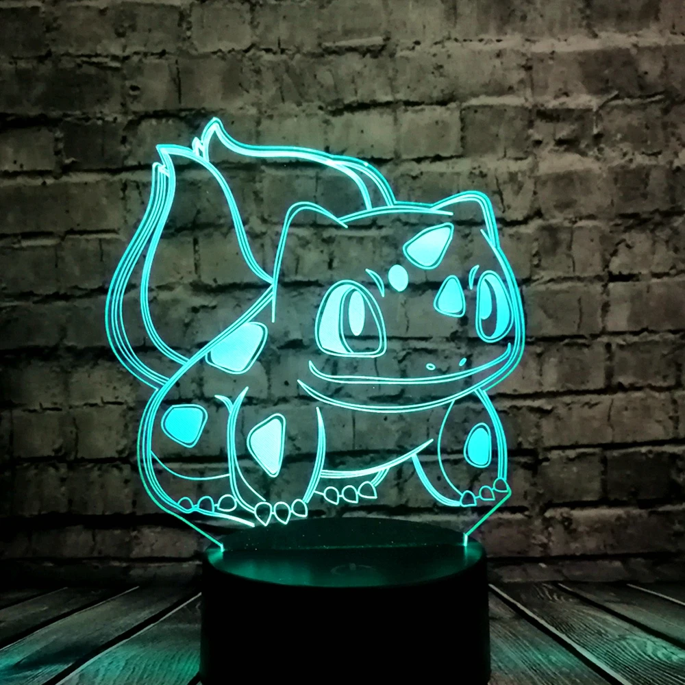 Животные семена лягушки 3D мультфильм USB лампа Pokeball Покемон Бульбазавр Go игра LED