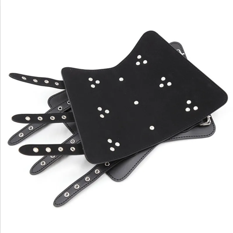 Горячая продажа секс бондаж Фетиш варежки Запираемые ПУ кожаные перчатки