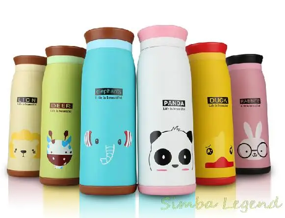 Stainless Steel Vacuum flask Rabbit Elephants Lions Mug Cup Cold Tatu For Man Women Child cup | Дом и сад